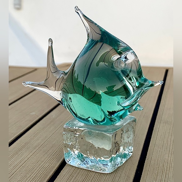 Vintage Authenticated Murano Arte Venezuela ICET Hand Blown Art Glass Angelfish - Picture 15 of 16